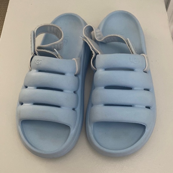 ❗️SOLD❗️Ugg Baby Blue Sports Yeah Eva Rubber Sandals Size 10 - Picture 2 of 7